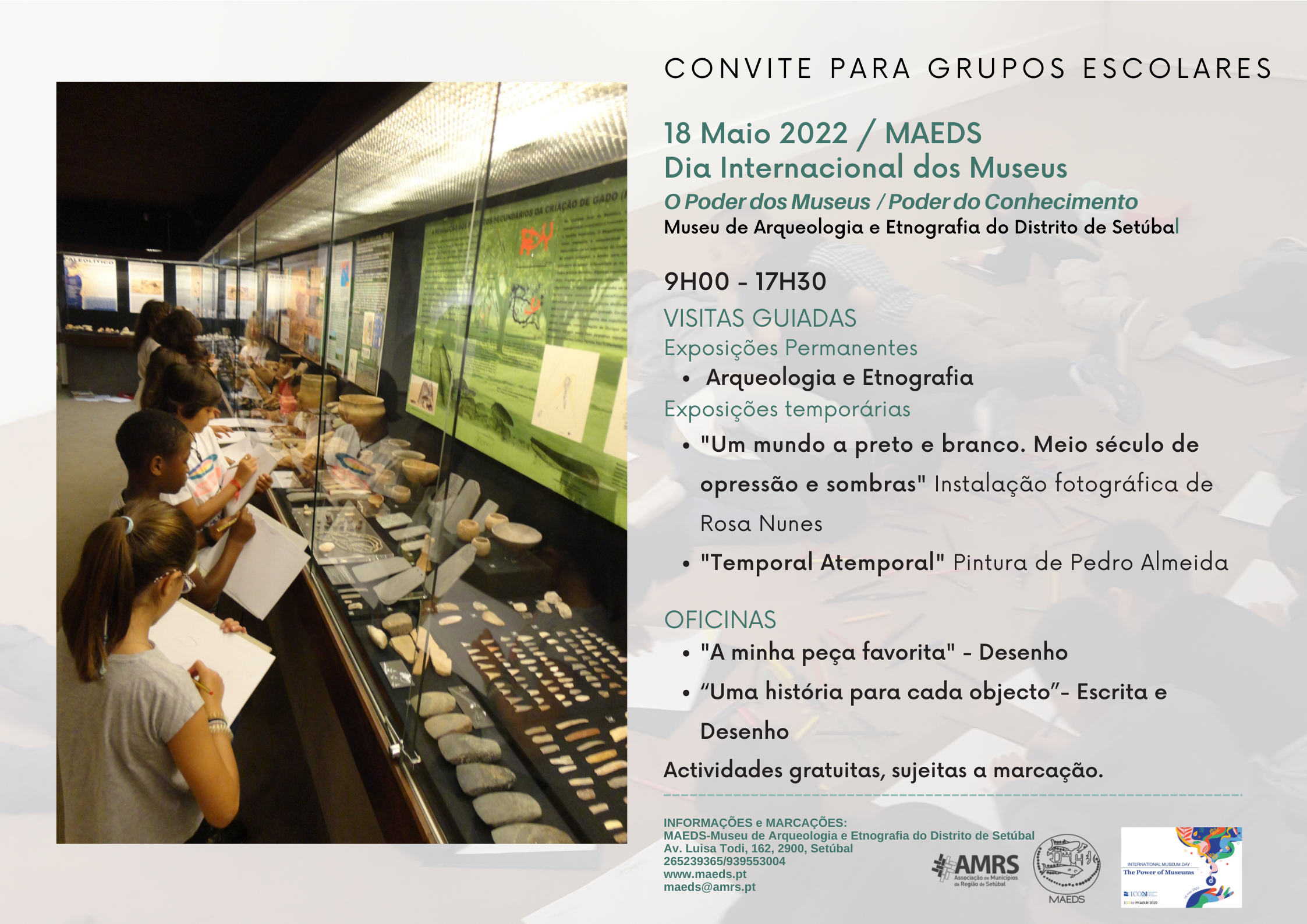 Convite para grupos escolares 