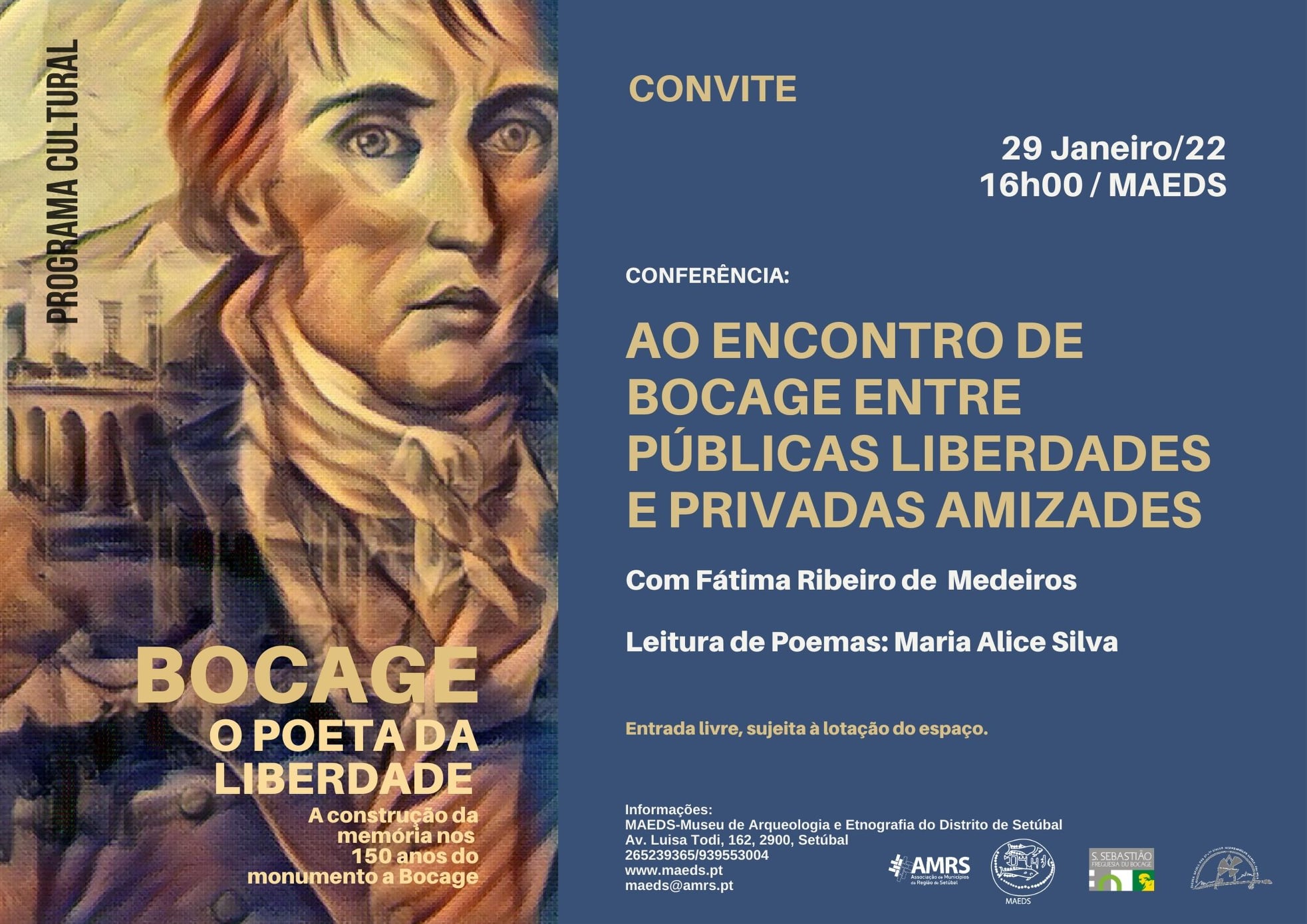 Conferência " Ao encontro de Bocage entre públicas liberdades e privadas amizades", com Fátima Ri...