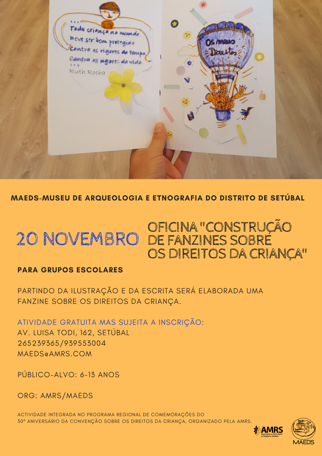 Construção de fanzines sobre os direitos da criança