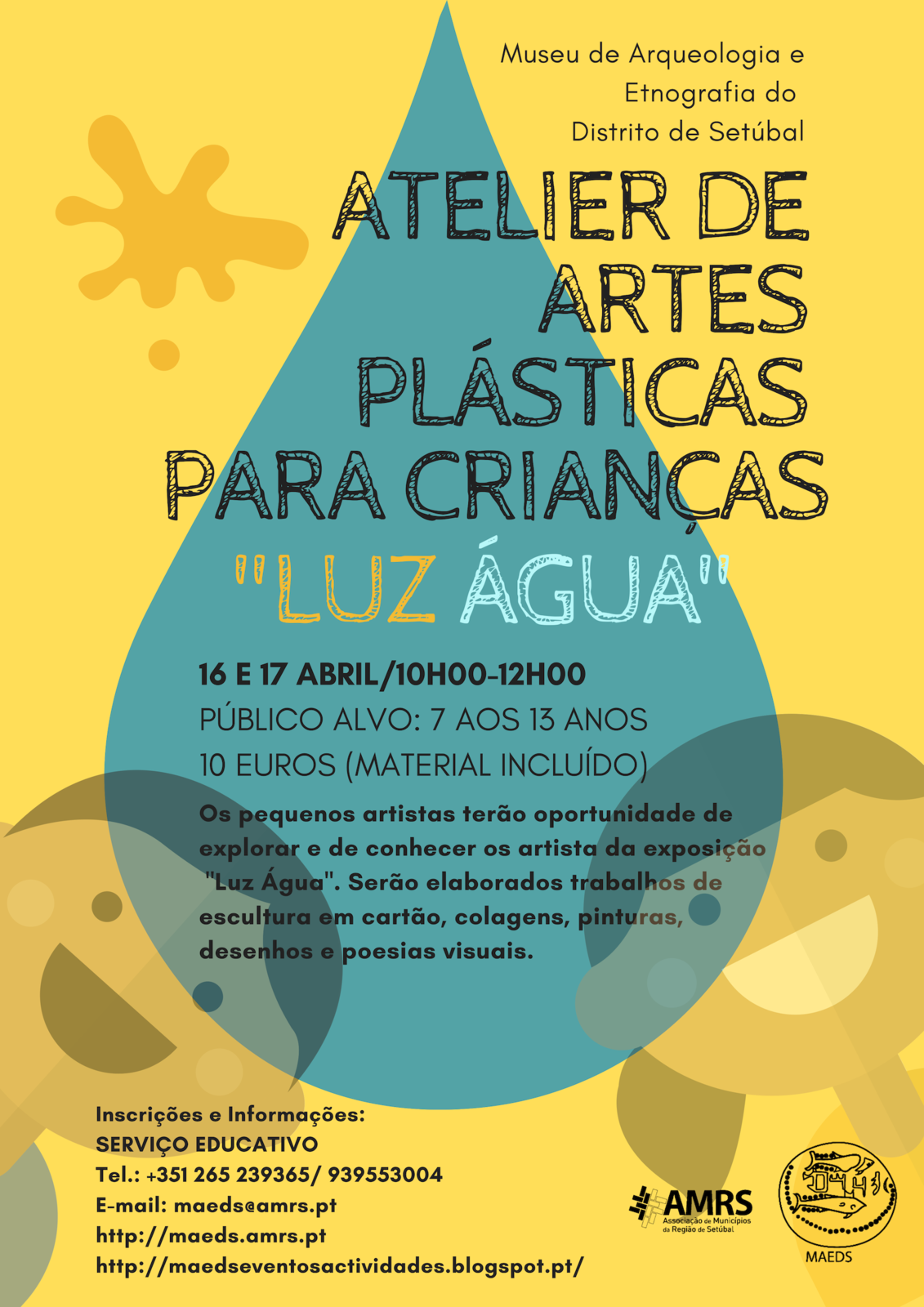 Atelier de Artes Plásticas para crianças "LuzÁgua"